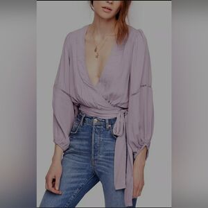Sale 🎁Free People Lavender Wrap Blouse